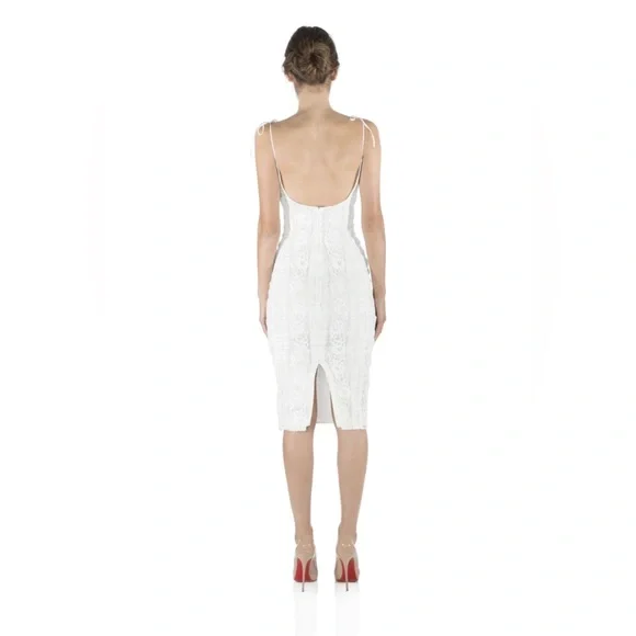 chinese dress ladies Princesa White Lace Dress – Cote Azura main image 1